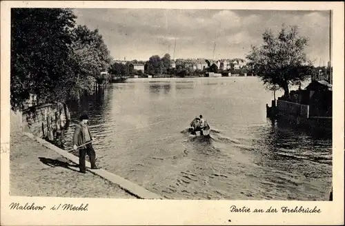 Ak Malchow in Mecklenburg, An der Drehbrücke