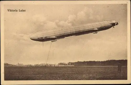 Ak Frankfurt am Main, Zeppelin Viktoria Luise, Luftschiff, Landung, LZ 11