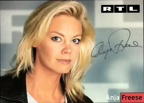 Ak Schauspielerin Anja Freese, Portrait, Autogramm, RTL-Fernsehen