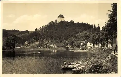 Ak Ziegenrück an der Saale Thüringen, Uferansicht