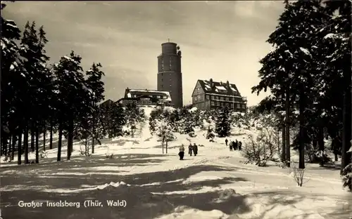 Ak Brotterode in Thüringen, Großer Inselsberg, Berggasthof Stöhr, Winter