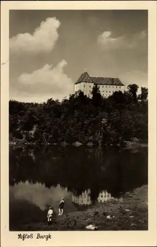 Ak Burgk Schleiz in Thüringen, Schloss Burgk an der Saale