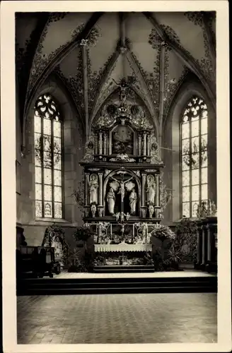 Ak Schleiz in Thüringen, Bergkirche, Altar