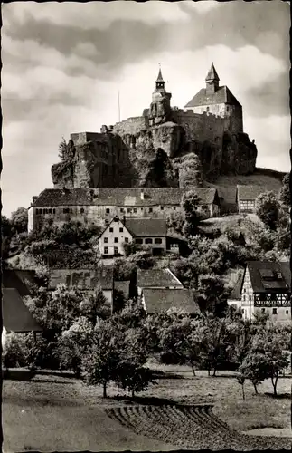 Ak Hohenstein Kirchensittenbach in Mittelfranken Bayern, Felsburg Hohenstein, Pension Felsburg