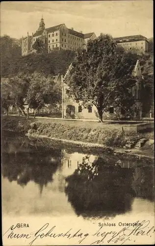 Ak Gera Thüringen, Schloss Osterstein