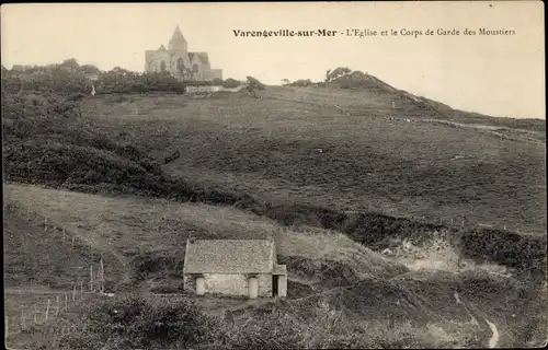 Ak Varengeville sur Mer Seine Maritime, Kirche, Corps de Garde des Moustiers