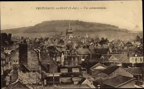 Ak Neufchatel en Bray Seine Maritime, Ortsansicht