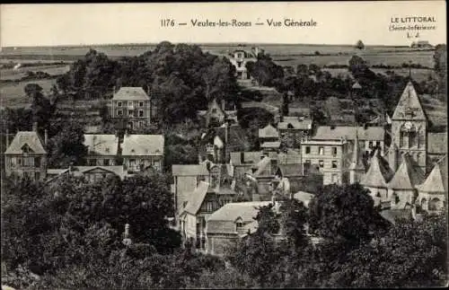 Ak Veules les Roses Seine-Maritime, Ortsansicht