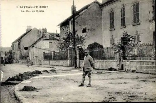 Ak Château Thierry Aisne, La Rue des Nesles