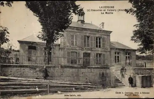 Ak Laversine Aisne, Das Rathaus