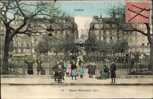 Ak Paris XI., Square Parmentier