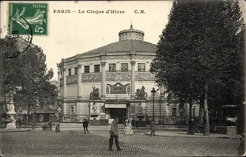 Postkarte Paris XI., Der Winterzirkus