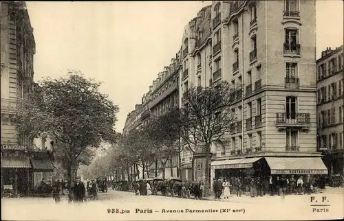 Ak Paris XI., Avenue Parmentier