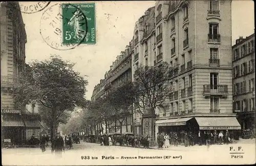 Ak Paris XI., Avenue Parmentier