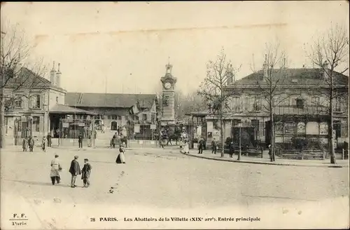 Ak Paris 19. Jahrhundert Die Schlachthöfe von la Villette