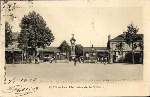 Ak Paris XIX, Les Abattoirs de la Villette