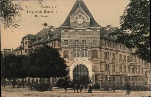 Ak Paris XIX, Rotschild-Krankenhaus, Rue Manin