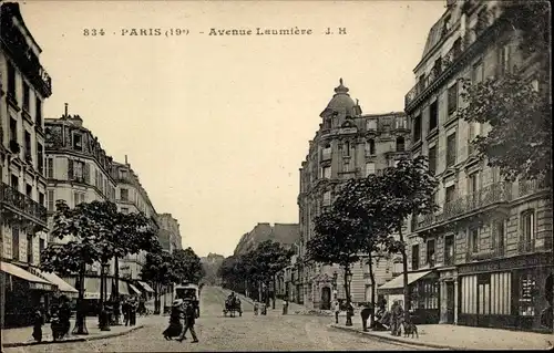 Ak Paris XIX, Avenue Laumière