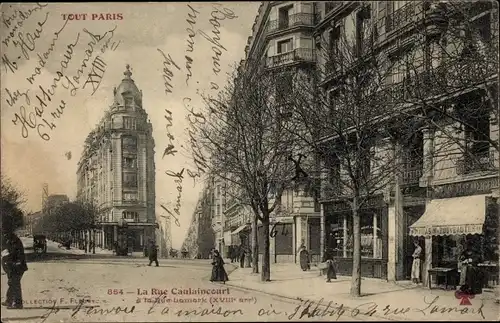 Ak Paris XVIII. Montmartre, Rue Caulaincourt