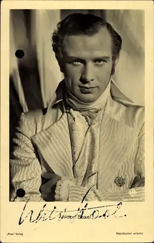 Ak Schauspieler Viktor Staal, Portrait, Autogramm