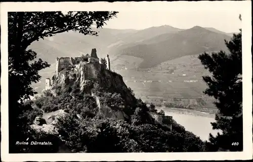 Ak Dürnstein an der Donau Wachau Niederösterreich, Ruine Dürnstein