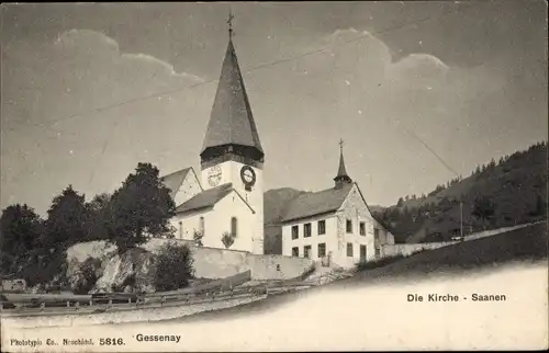 Ak Saanen Kanton Bern, Kirche