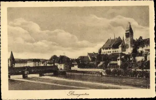 Ak Bremgarten Kanton Aargau, Teilansicht, Brücke