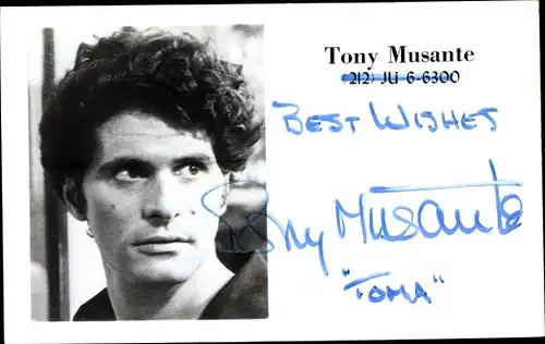 Foto Schauspieler Tony Musante Portrait, Autogramm