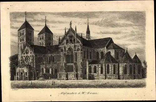 Künstler Ak Münster in Westfalen, Dom