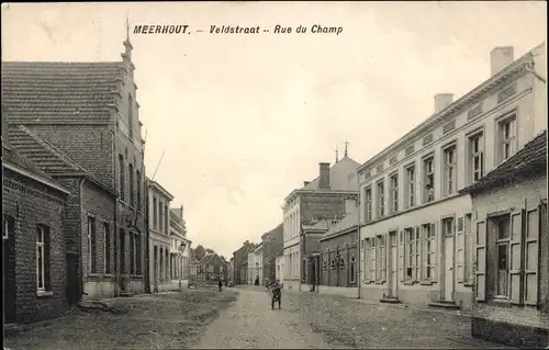 Ak Meerhout Antwerpen Flandern, Veldstraat