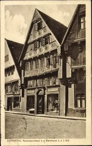 Ak Osnabrück in Niedersachsen, Renaissancehaus an der Bierstraße