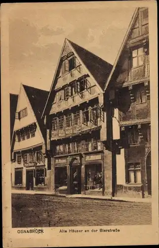 Ak Osnabrück in Niedersachsen, Alte Häuser, Bierstraße