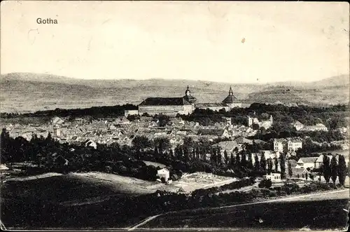 Ak Gotha Thüringen, Totalansicht