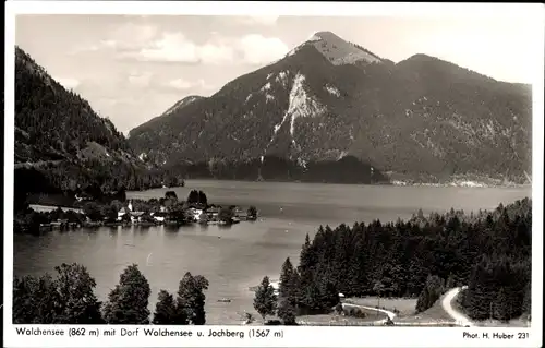 Ak Walchensee Kochel am See, Dorf, Jochberg