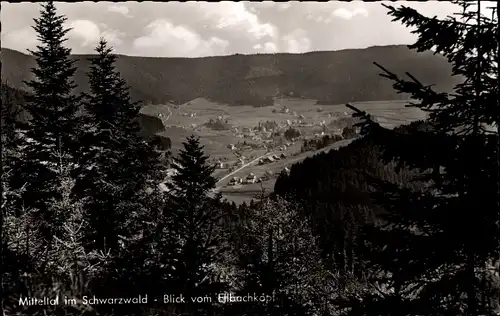 Ak Mitteltal Baiersbronn im Schwarzwald, Ellbachkopf, Totalansicht