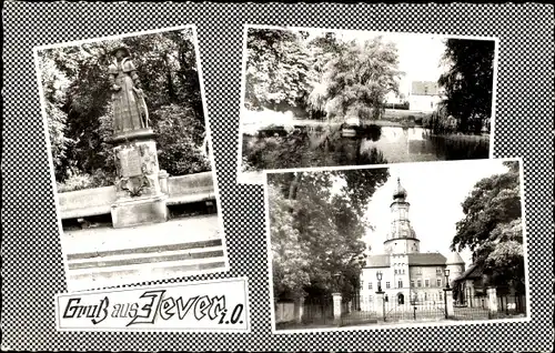 Ak Jever in Oldenburg Friesland, Denkmal, Teich