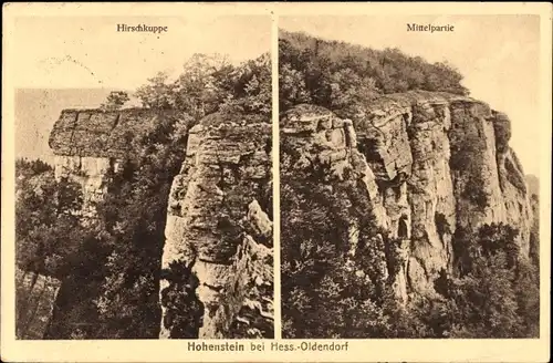 Ak Hessisch Oldendorf an der Weser, Hohenstein, Hirschkuppe