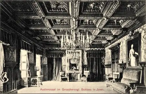 Ak Jever in Oldenburg Friesland, Audienzsaal, Großherzogliches Schloss