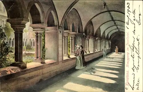 Ak Konstanz am Bodensee, Inselhotel, Kreuzgang