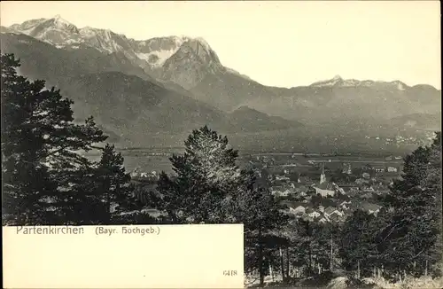 Ak Garmisch Partenkirchen in Oberbayern, Panorama