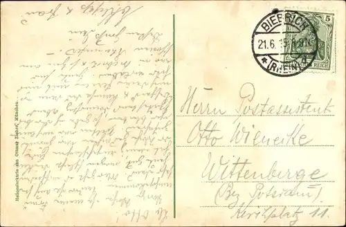 Ak Biebrich am Rhein Wiesbaden, Dampfer