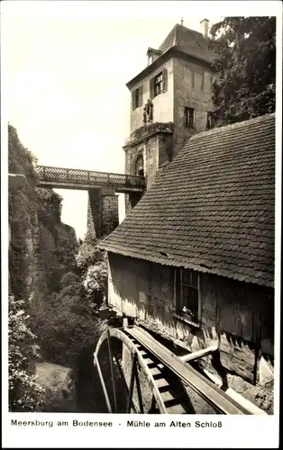 Ak Meersburg am Bodensee, Mühle, Altes Schloss