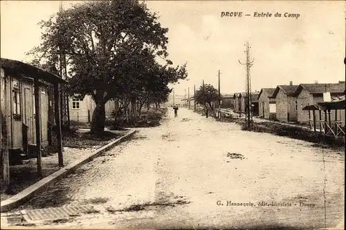 Ak Drove Kreuzau in Nordrhein Westfalen, Entrée du Camp, Militärlager