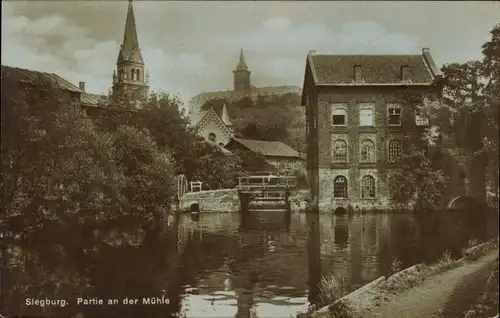 Ak Siegburg an der Sieg, Partie an der Mühle