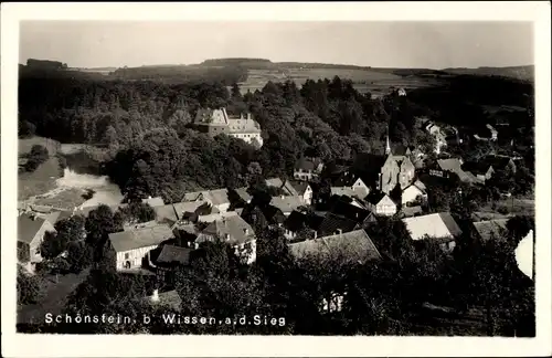 Ak Schönstein Wissen an der Sieg Westerwald, Totale