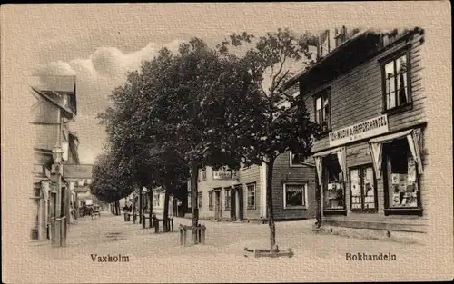 Ak Vaxholm Schweden, Bokhandeln