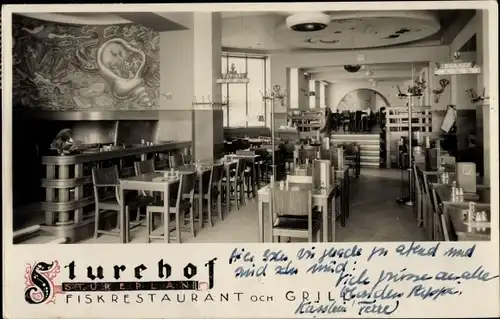 Ak Stockholm Schweden, Sturehof, Fiskrestaurant