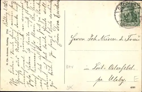 Ak Rødding Rödding Dänemark, Neue Schule