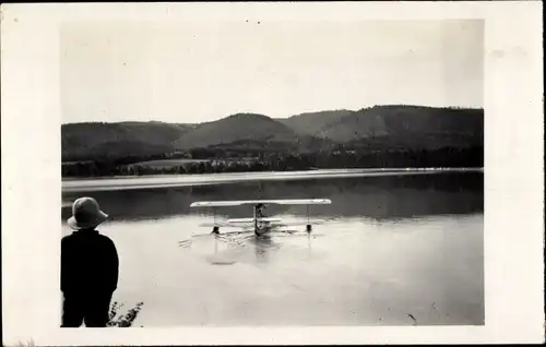 Foto Ak Französisches Militärflugzeug, Wasserflugzeug