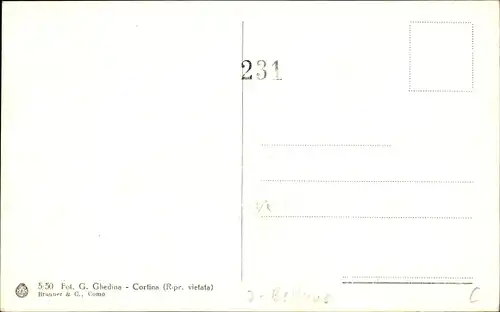 Ak Passo di Falzarego Veneto, Albergo Marmolada verso Col di Lana